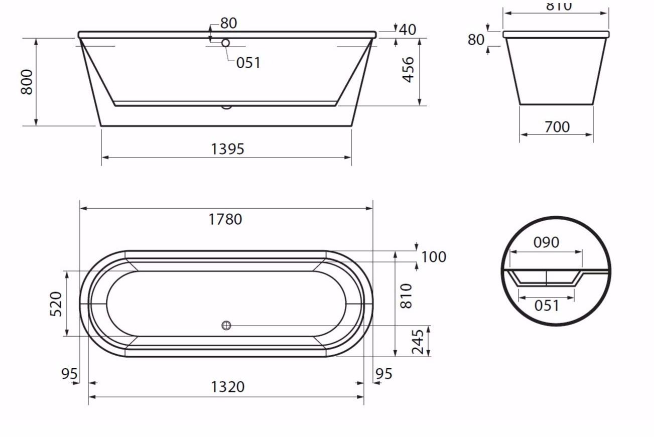 Gentry Home Отдельностоящая акриловая ванна Vasche da bagno in acrilico sun-id-1430128 - Вид №3