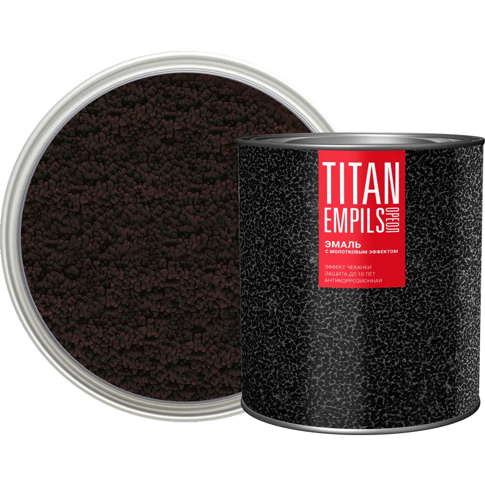 Грунт-эмаль 3 в 1 Ореол Titan молотковая цвет коричневый 2.5 кг STLM-2129919