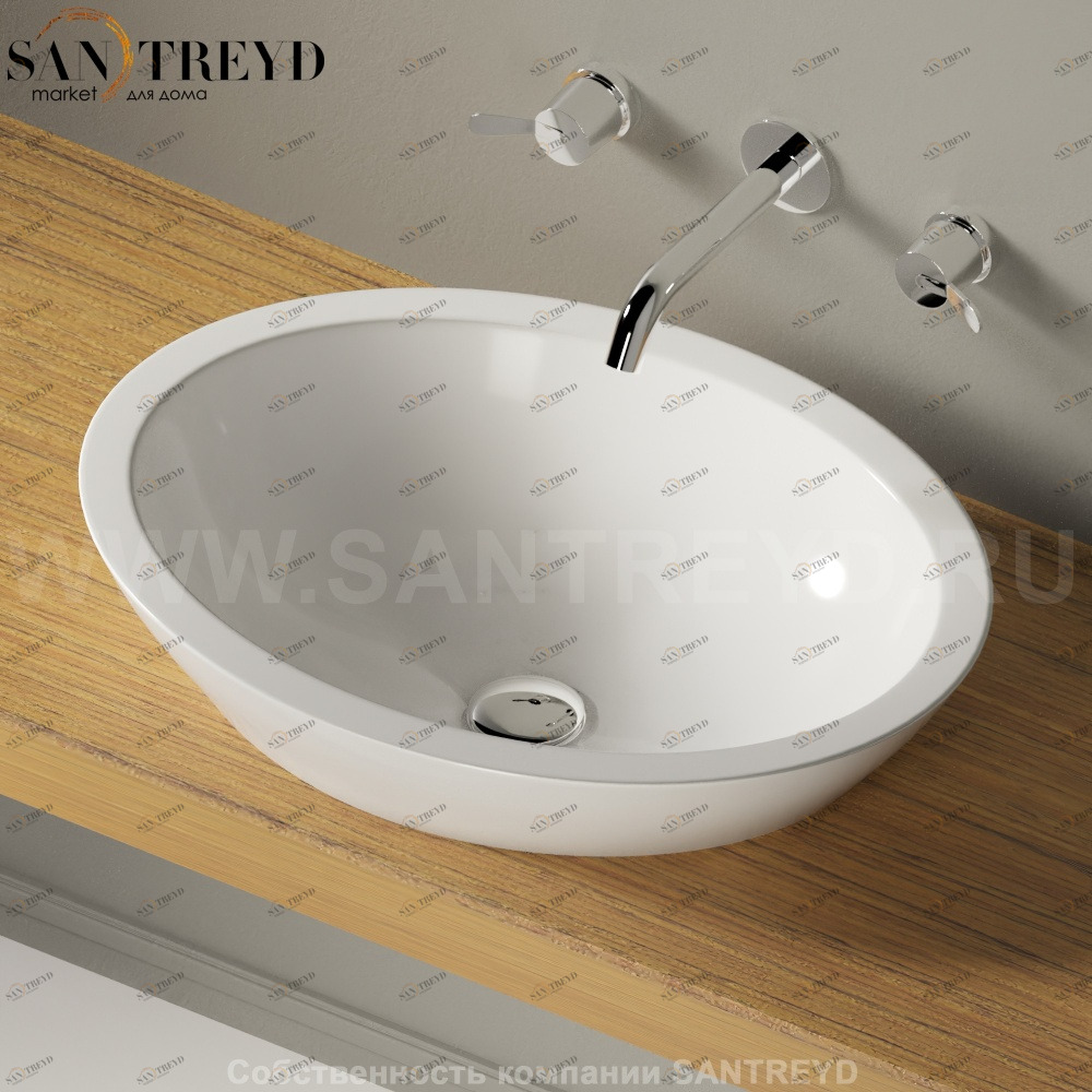 ACER0700IZZZ Накладная раковина под столешницу  овальная Agape 