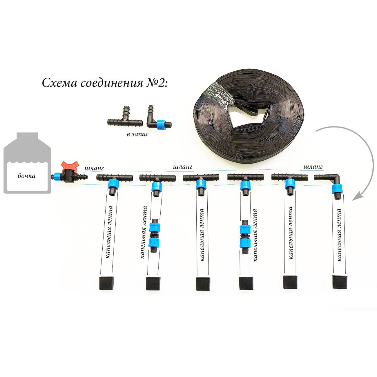 2504 Набор капельного полива №1 для теплиц 4*3 и 6*3 LAB.Space 