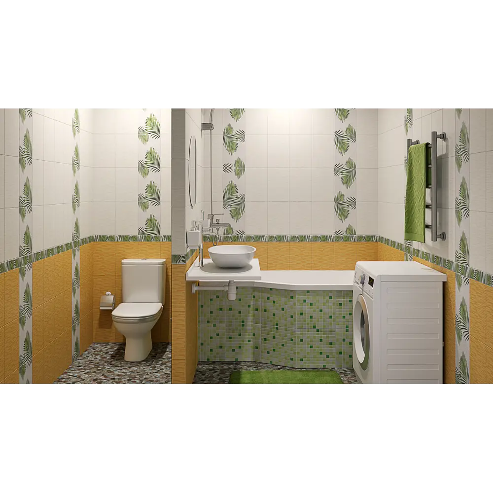 Стеклянная мозаика ARTENS Shaker для интерьера ванной комнаты 18731696 Clear STLM-0947058 - Вид №6