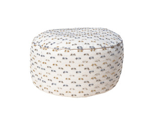 Круглый пуф из синтетического волокна