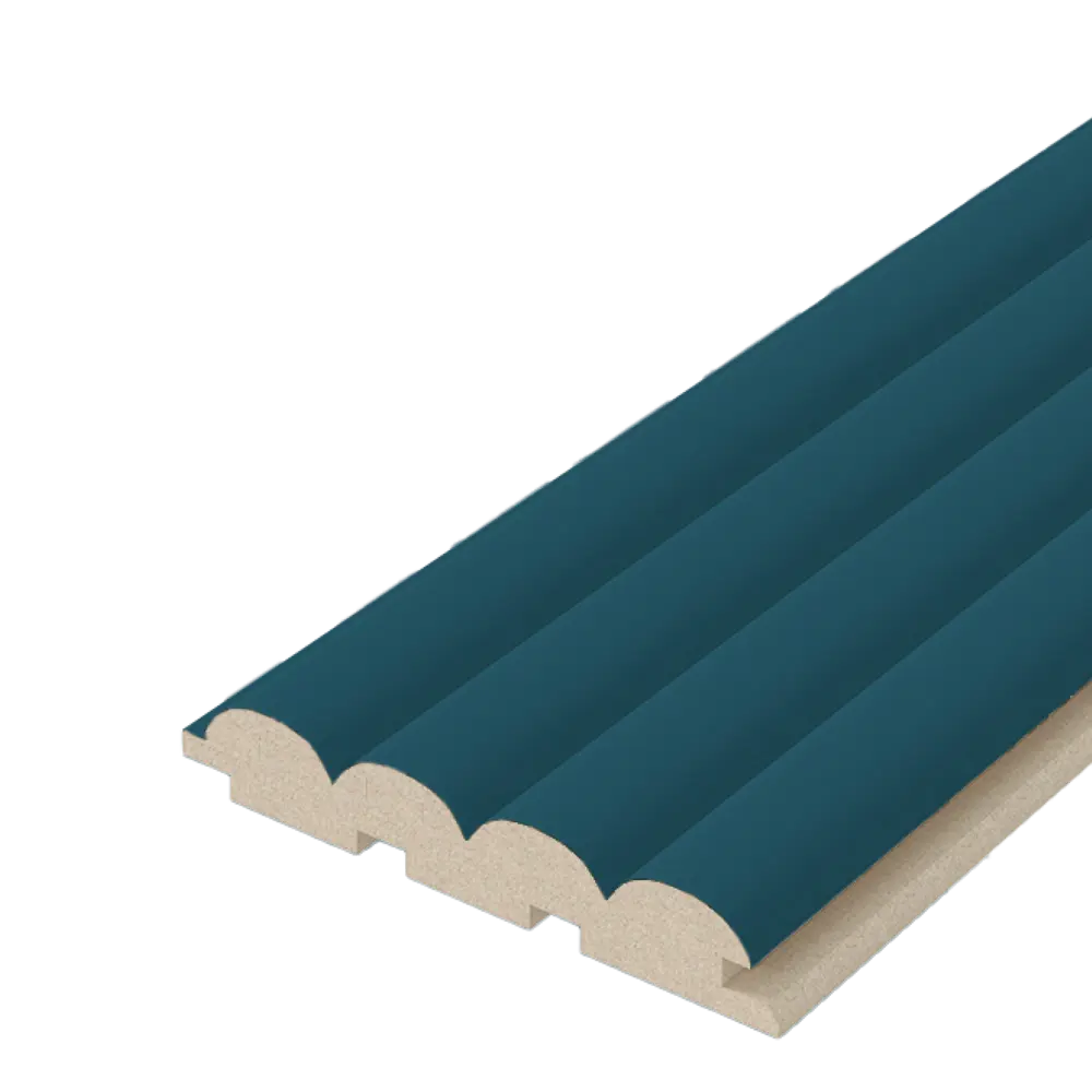 STELLA Вэйв: Стеновая панель МДФ с волнообразным дизайном в синем цвете 89378901 STLM-1515627 - Вид №1