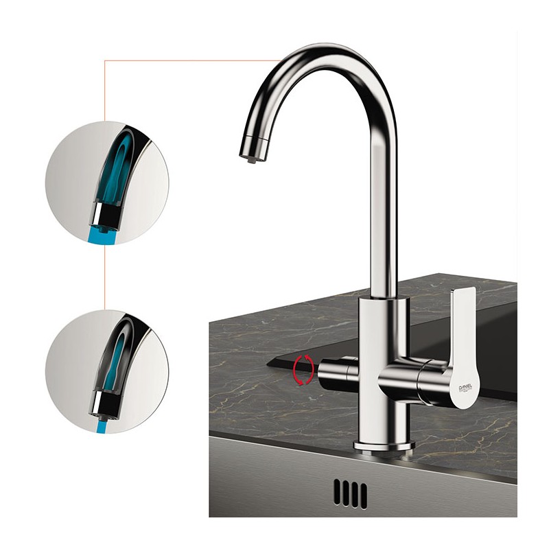 RX679DW Смеситель для мойки DANIEL RUBINETTERIE Reflex - Вид №1