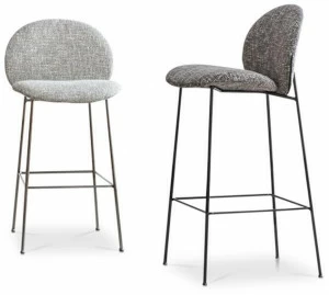 Saba Italia Высокий табурет из ткани со спинкой Ola