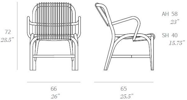 EXPORMIM Кресло из ротанга с подлокотниками Fontal T012 r - Вид №5