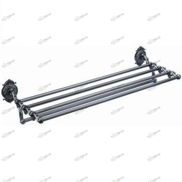 Полка для полотенца прямая двухэтажная 66 см HAYTA (Германия) ANTIC BRASS 13921/VBR sun-id-561851