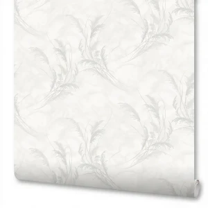 Anturage Tenero - флизелиновые обои молочного цвета с растительным орнаментом 89414276