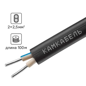 Кабель Камкабель АВВГ 2x2.5 100 м ГОСТ 82347507 STLM-2062030