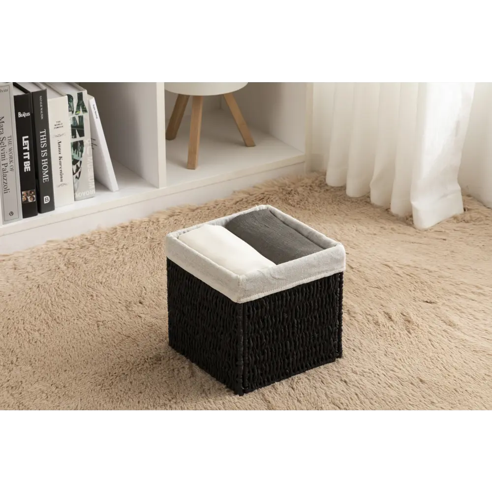 Корзина плетен 20X20X20 см черн Konsensa STLM-2192617 - Вид №5