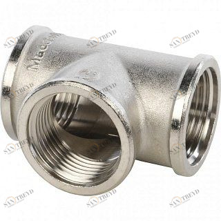 Тройник ВР 1" никель STOUT SFT0020000001