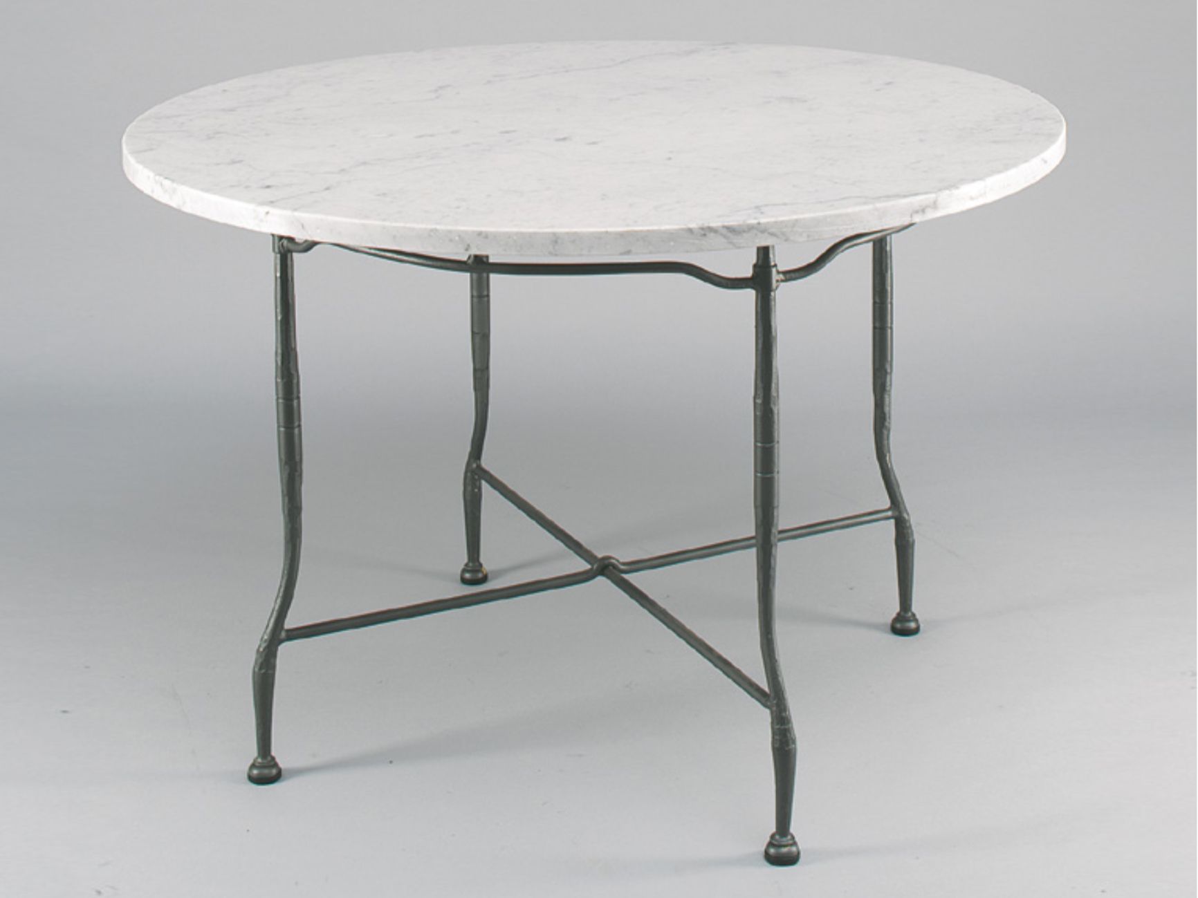 Каррарский мраморный круглый садовый стол OFFICINACIANI плетение ARCH-00102520 - Вид №1