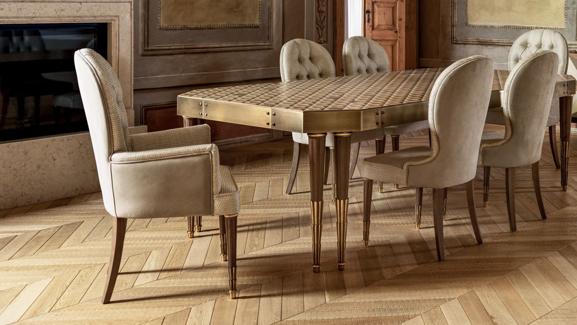 Мягкое капитонное кресло с подлокотниками ANGELO CAPPELLINI New Classic Interiors ARCH-00045059 - Вид №2