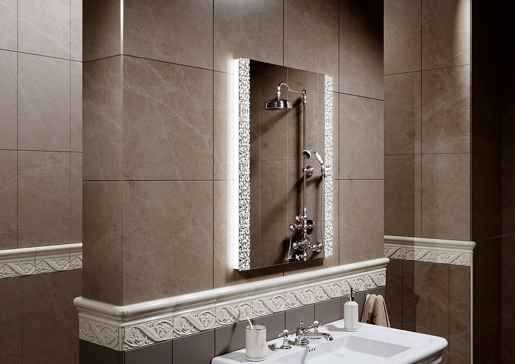 Зеркало настенное с подсветкой 70х80 см белое Delveto ALAVANN DELVETO 303961 Белый;зеркальный  - Вид №2