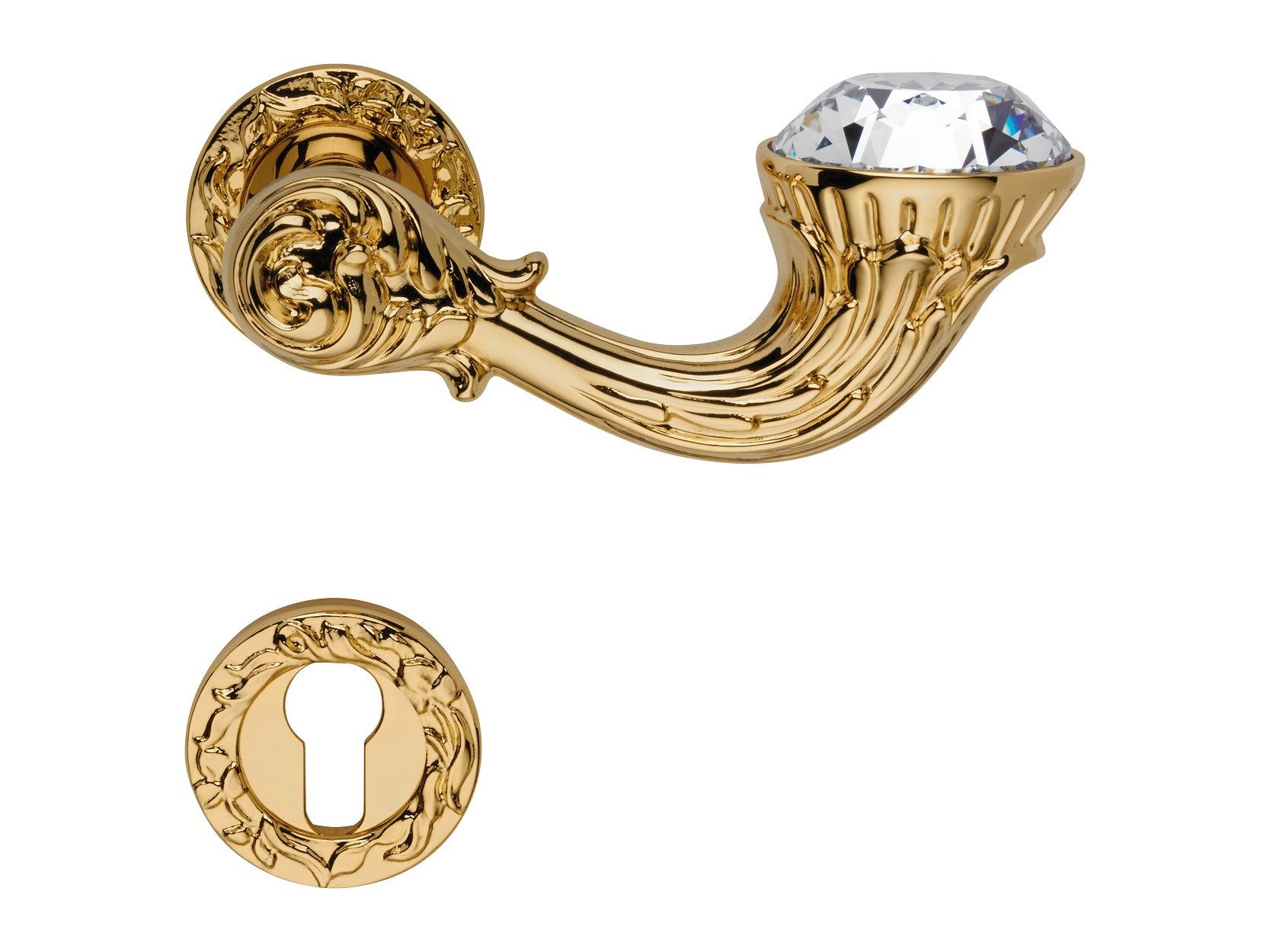 Латунная ручка в стиле Людовика XIV с кристаллами Swarovski® с насадкой LINEA CALI' Brilliant Diamond ARCH-00096962