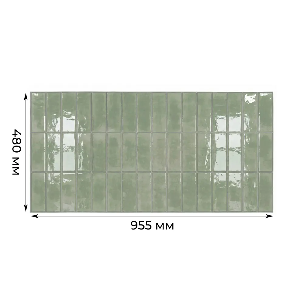 Листовая панель ПВХ Оливковая глазурь 962x478 мм 0.47 м² Santreyd STLM-2123941 - Вид №5