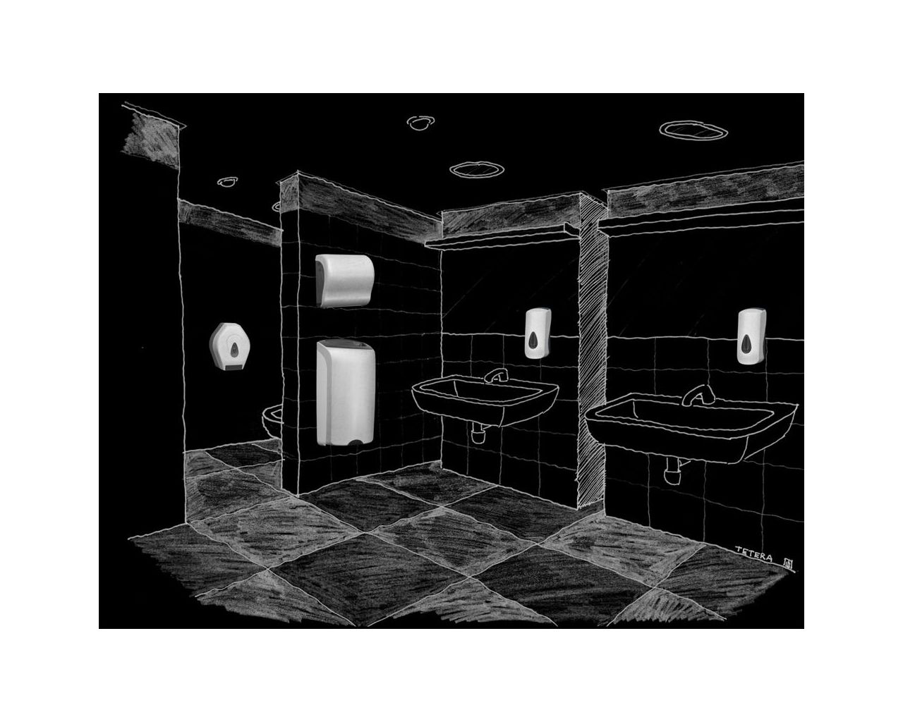 BUH217 Контейнер для туалетной бумаги UNIQUE GLAMOUR WHITE LINE Merida  - Вид №1