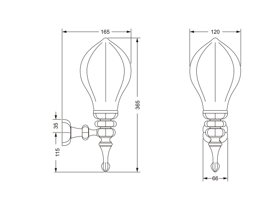 Настенный светильник JOERGER Minarett 606.00.061.000 - Вид №1