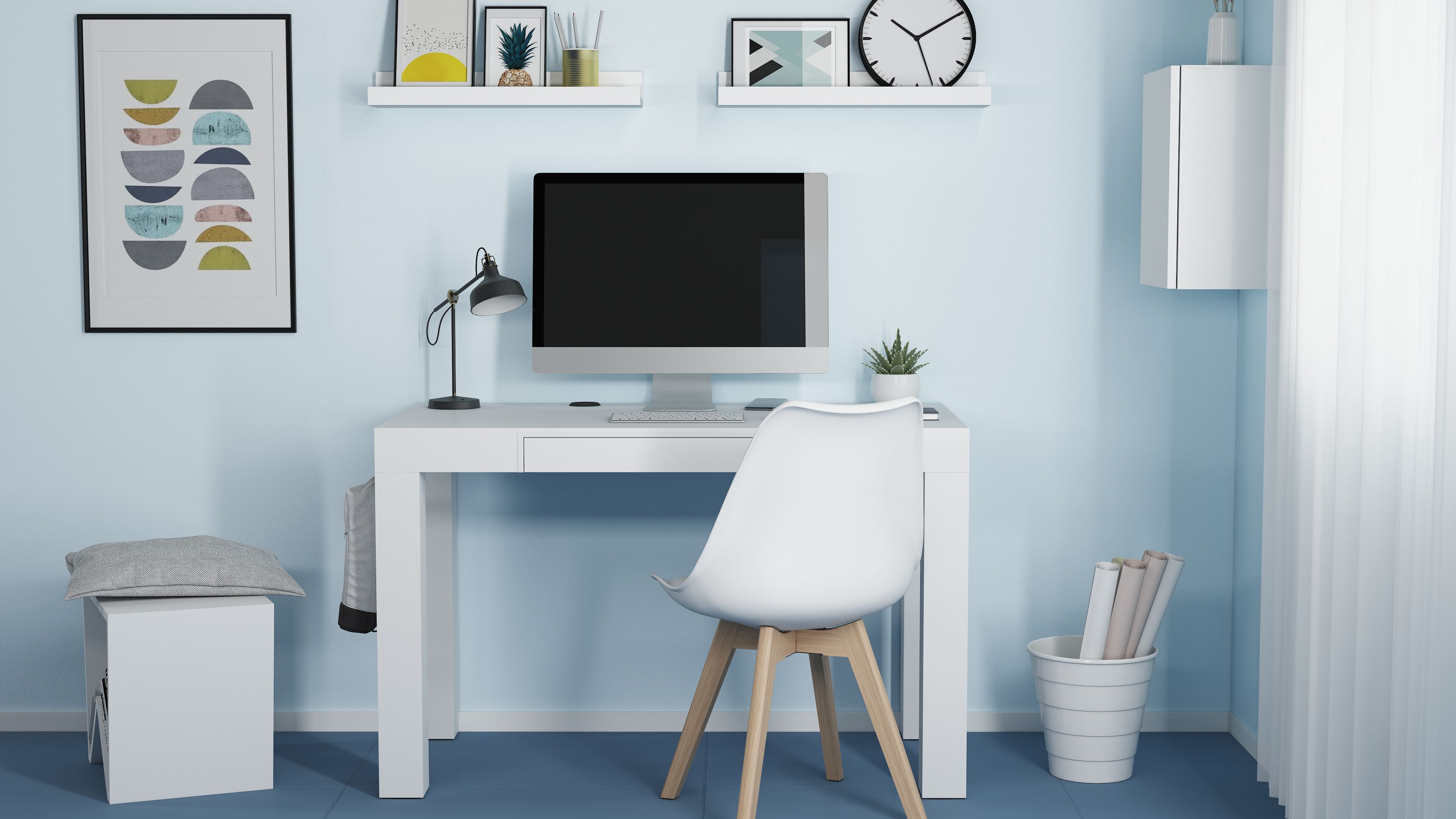 Прямоугольный меламинированный стол с выдвижным ящиком Mobili Fiver First ARCH-00071323 - Вид №13