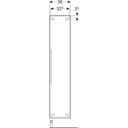 840000000 Высокий шкафчик Geberit iCon с одной дверью Geberit  - Вид №3