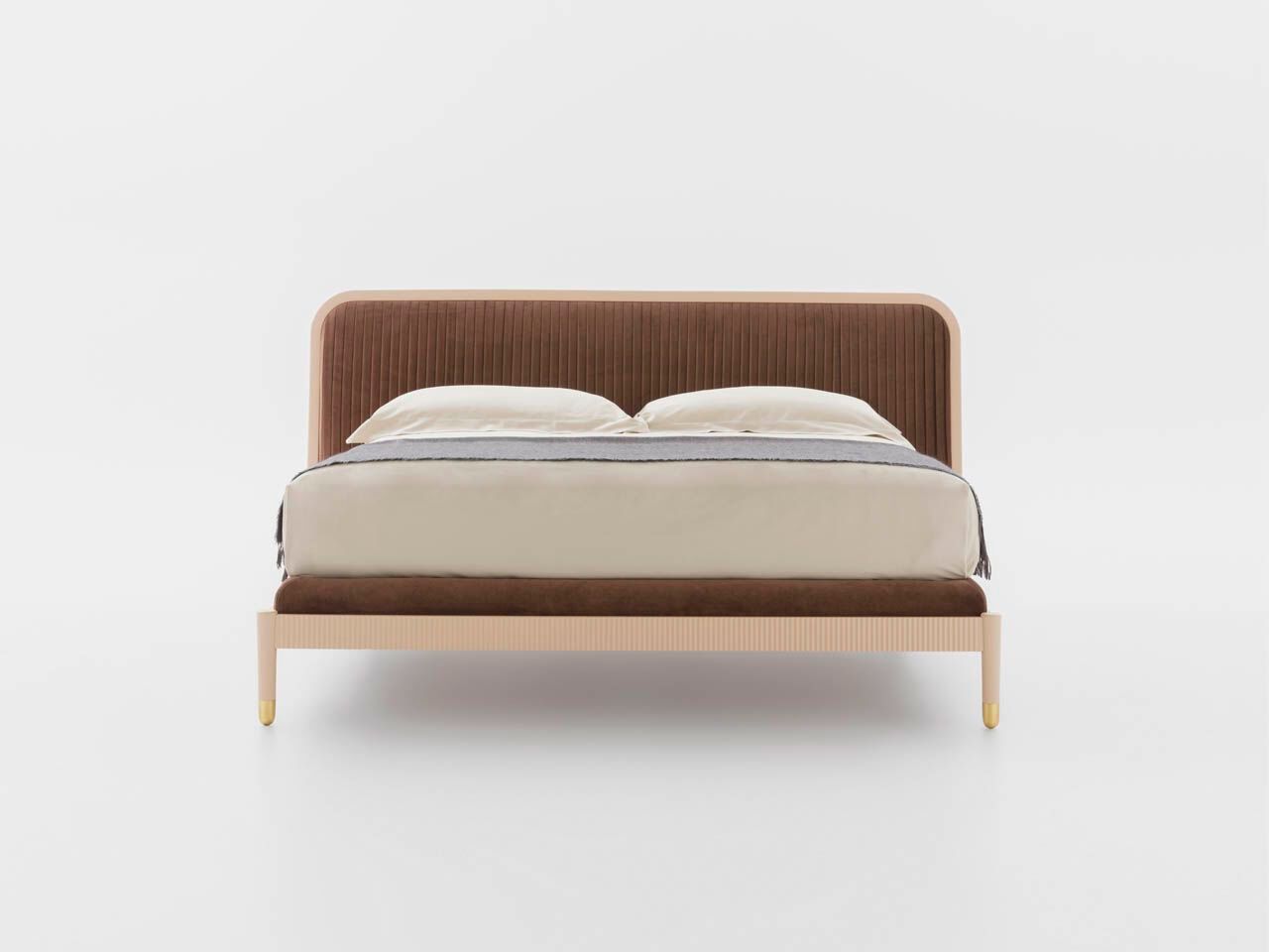 Деревянная двуспальная кровать с мягким изголовьем Pianca AMANTE PLISSÉ ARCH-00101941 - Вид №3