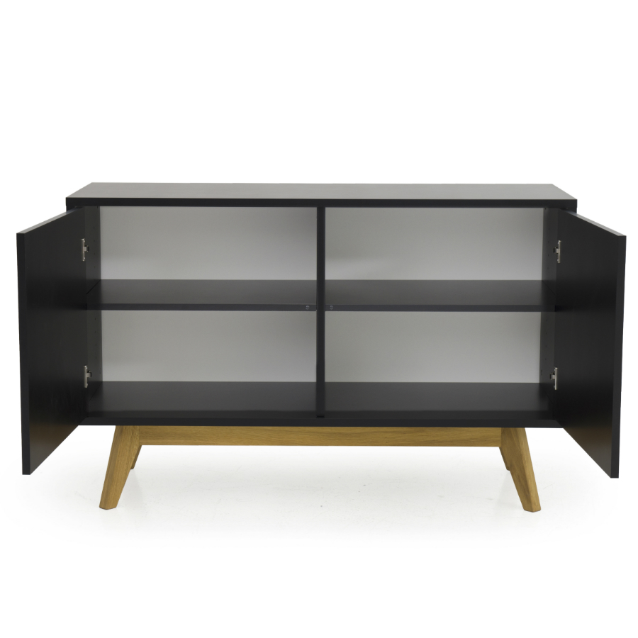 Сервант Tenzo Bess, 72х114х43 см, дуб, черный 2172024 - Вид №5