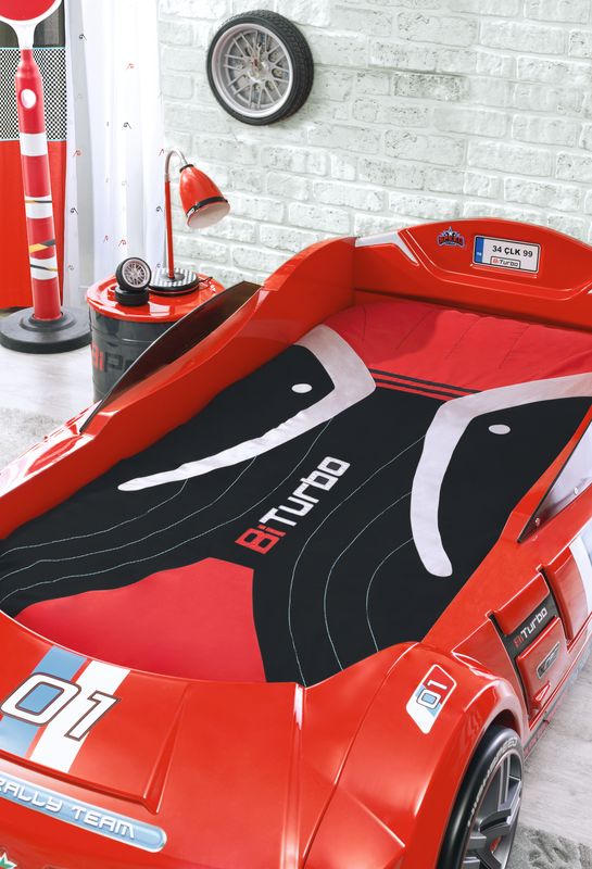 Покрывало детское 90х200 см черно-красное Bicase CILEK CHAMPION RACER 00-3832454 Черный;красный Santreyd  - Вид №1