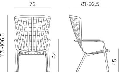Nardi Кресло с откидной спинкой из стекловолокна и полипропилена Folio sun-id-1373223 - Вид №23