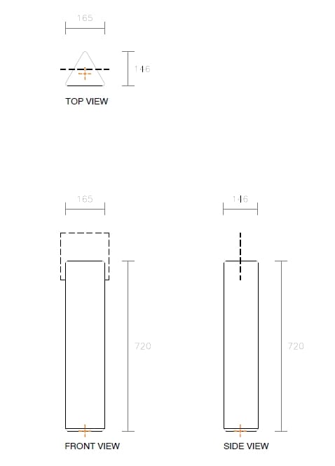 Фиксированный бетонный столб боллард с сигналом SIT Vida ARCH-00087458 - Вид №2