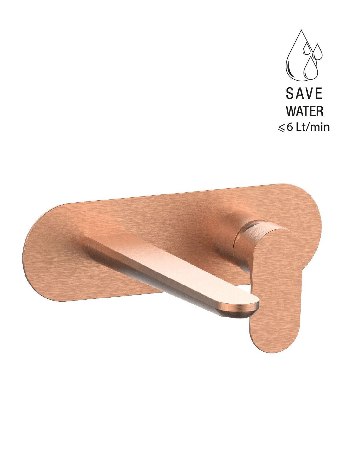 Настенный смеситель для раковины с пластиной без слива Rubinetterie Frattini Lea ARCH-00115506 - Вид №12