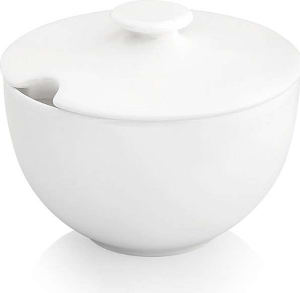 81094 Dibbern Сахарница круглая Dibbern "Белый декор" 250мл Фарфор костяной 