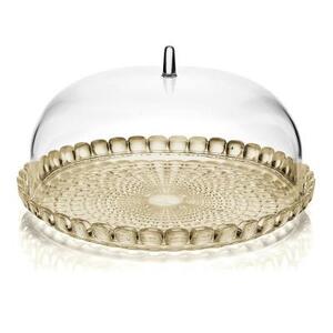 19950139 Блюдо сервировочное с крышкой tiffany, D30 см, бежевое Guzzini
