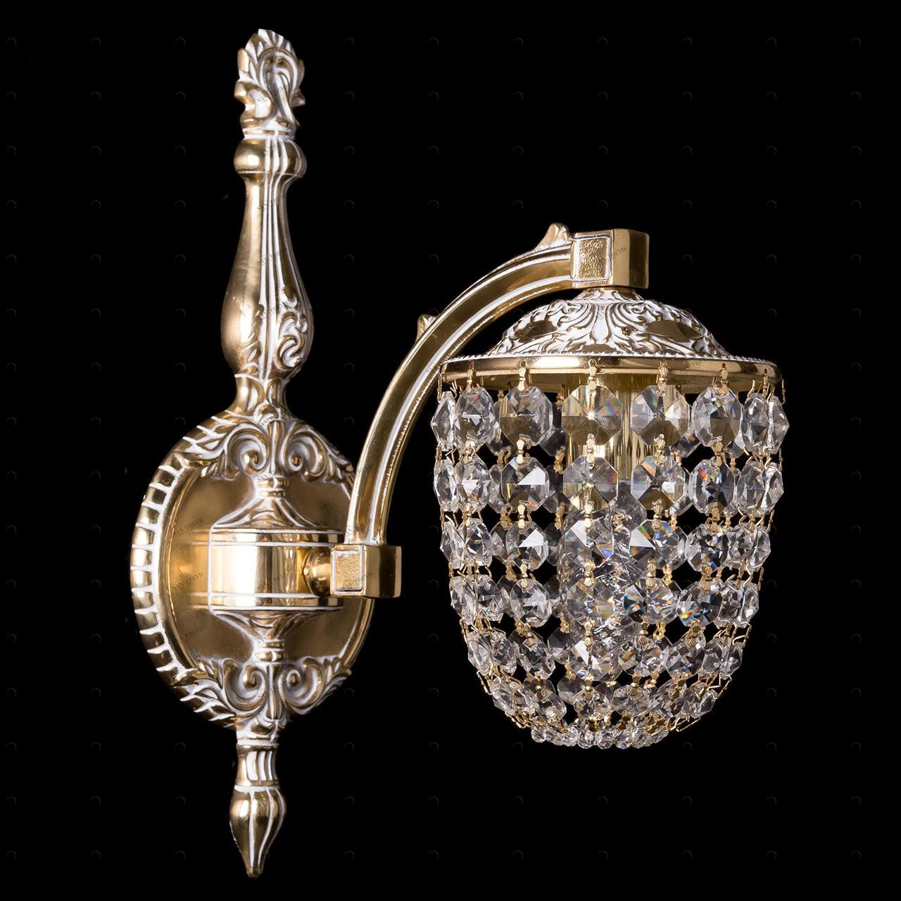 Бра Bohemia Ivele 1872/1/150/GW BOHEMIA IVELE ФОНАРЬ 078916 Золото;прозрачный 