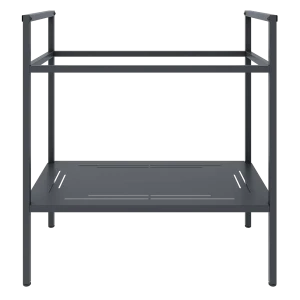 Опора для раковины Konsensa Бруклин 60 56.5x36 см цвет черный с раковиной Cersanit Colour керамика 60 см цвет белый