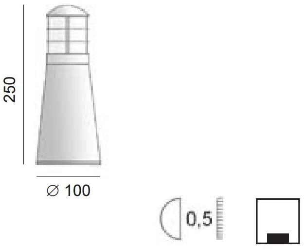 BEL-LIGHTING Столбик свет Atlantic 811. e2 - Вид №2