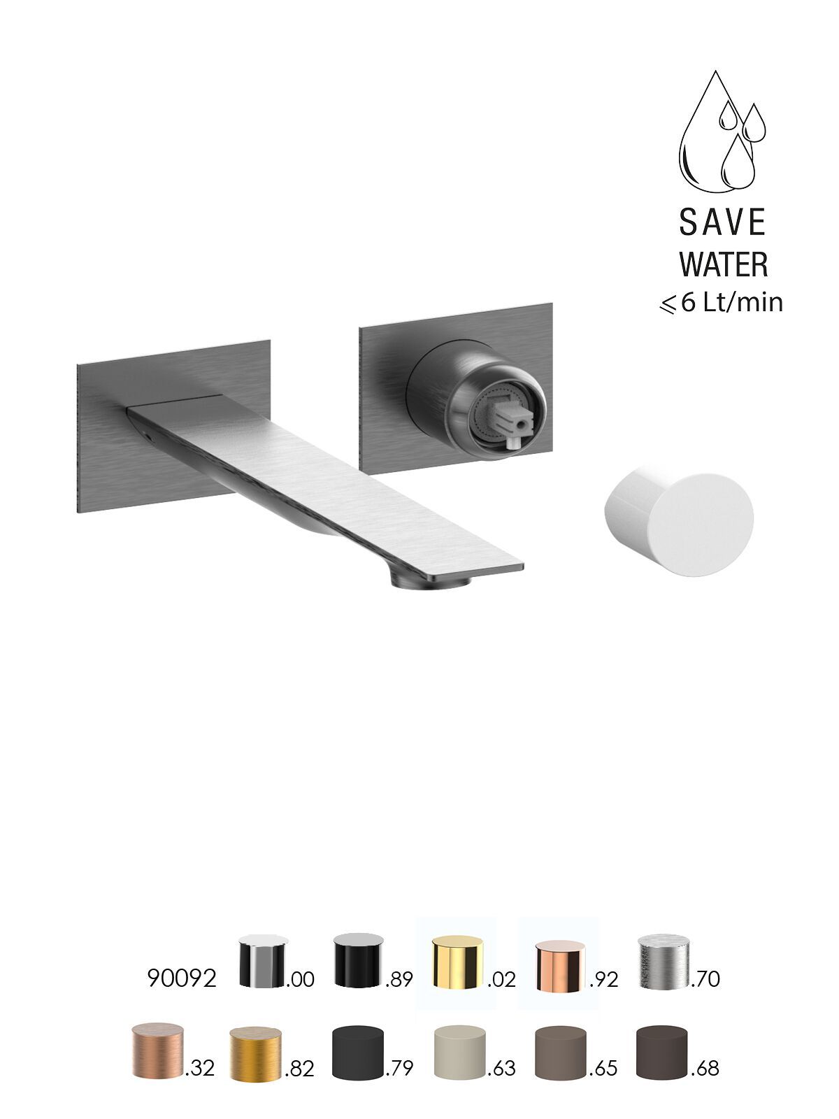 Однорычажный смеситель для раковины с 2 отверстиями без слива Rubinetterie Frattini Narciso S ARCH-00063765 - Вид №12