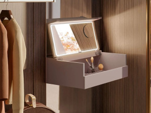 Подвесной шкаф для ванной комнаты с зеркалом