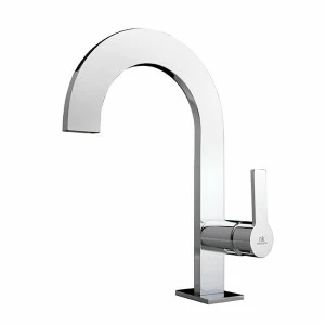 Смеситель для раковины, однорычажный 3/8 ". Керамический картридж Ø28 мм. Длина шлангов 460 мм. Без сливного клапана. Без аэратора. Расход 6,03 л / мин. при 3 бар.  Giro NOKEN 100046310  CHROME