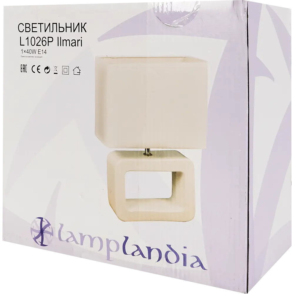 Настольная лампа Ilmari 1xE14х40 Вт, цвет белый LAMPLANDIA STLM-2129783 - Вид №7