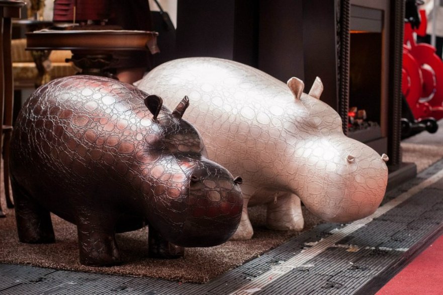 Пуф "Бегемот" белый EUROSON БЕГЕМОТ, ЖИВОТНЫЕ 125968 Белый  - Вид №1