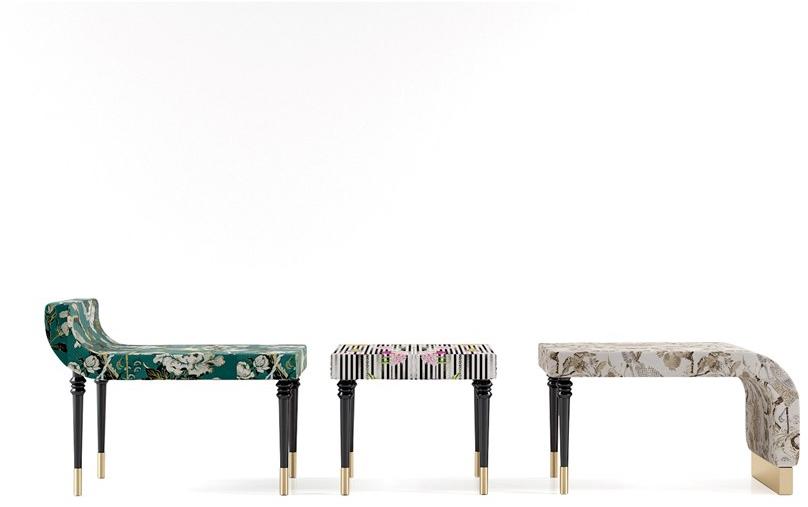 Jetclass Мягкая скамья из ткани Kyro Jky308a  - Вид №1