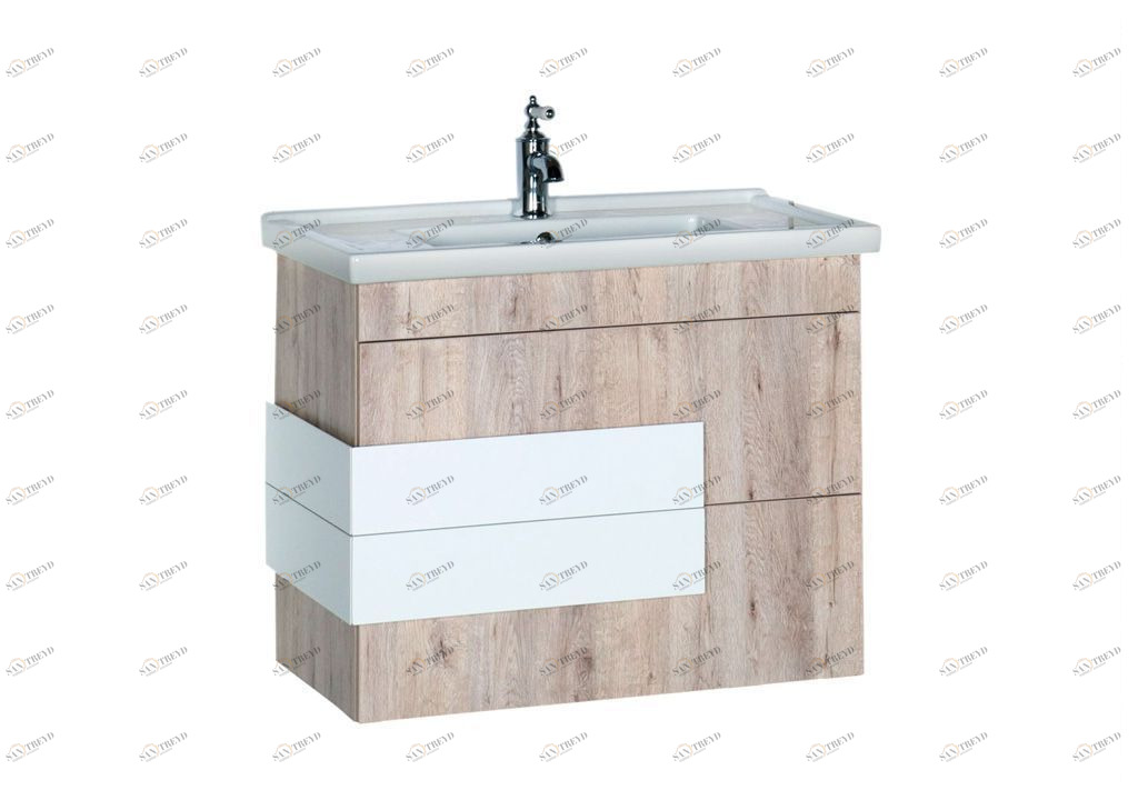 Тумба с раковиной Aquanet Мадейра 80 дуб кантри 0018307100182324