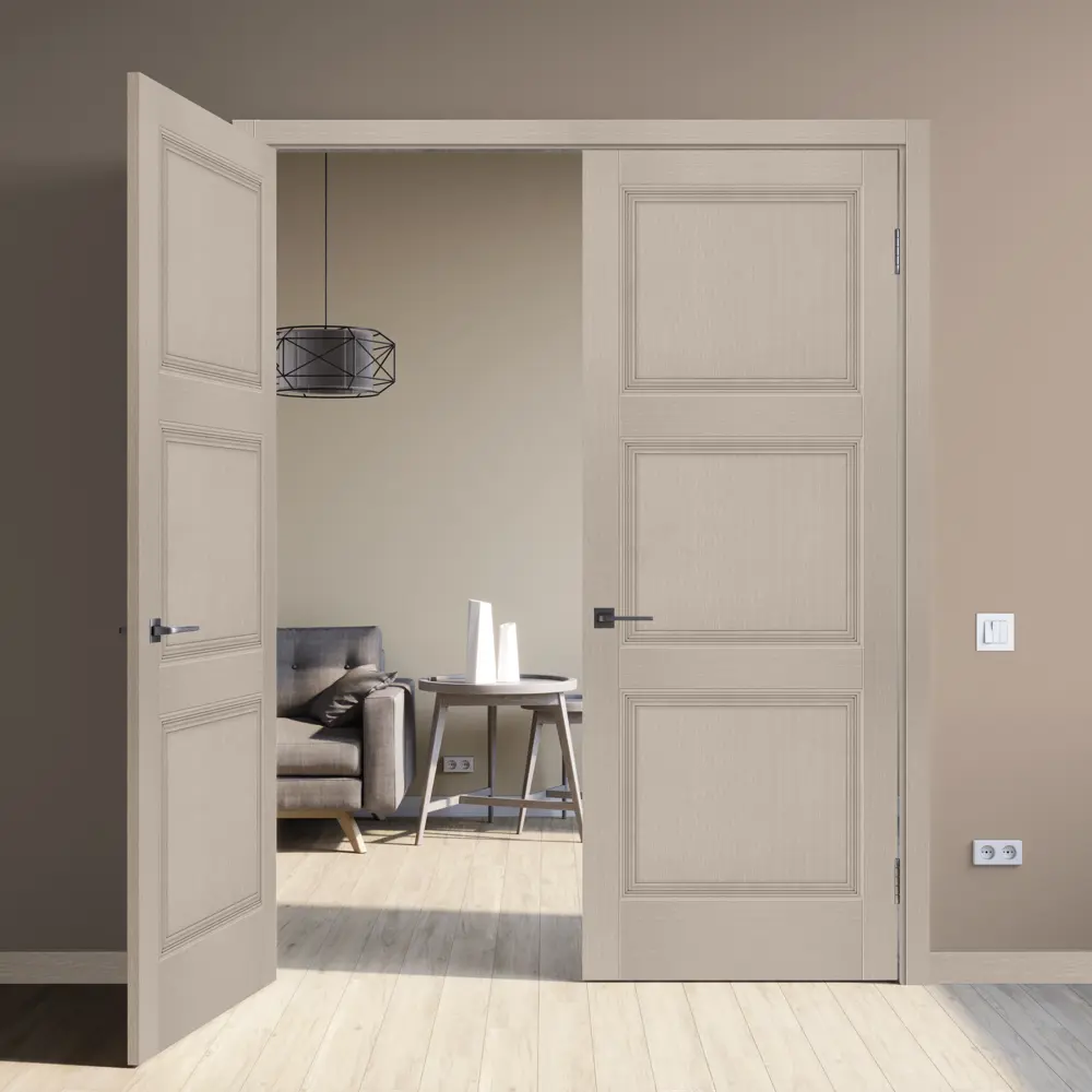 Комплект двери Трилло глухая 90x200 см Hardflex цвет ясень элегант с добором 200 мм МАРИО РИОЛИ STLM-2015149 - Вид №3