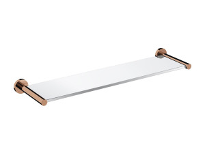 Полка для ванной комнаты из латуни и стекла