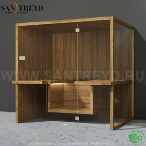 Effegibi AIR BI91800004 Био-сауна. Установка: к стене. Мощность: 9 кВт макс. Размеры: длина 217 см, ширина 162 см. Отделка: осина термообработанная.