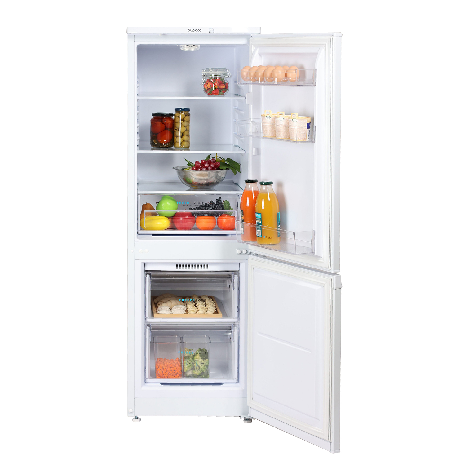 9283696 Холодильник с морозильником   БИРЮСА 418 белый STDN-0115310 - Вид №2