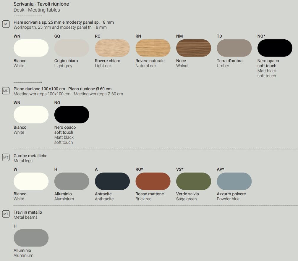 Секционный стол из металла и меламина DVO E-Place ARCH-00009909 - Вид №1