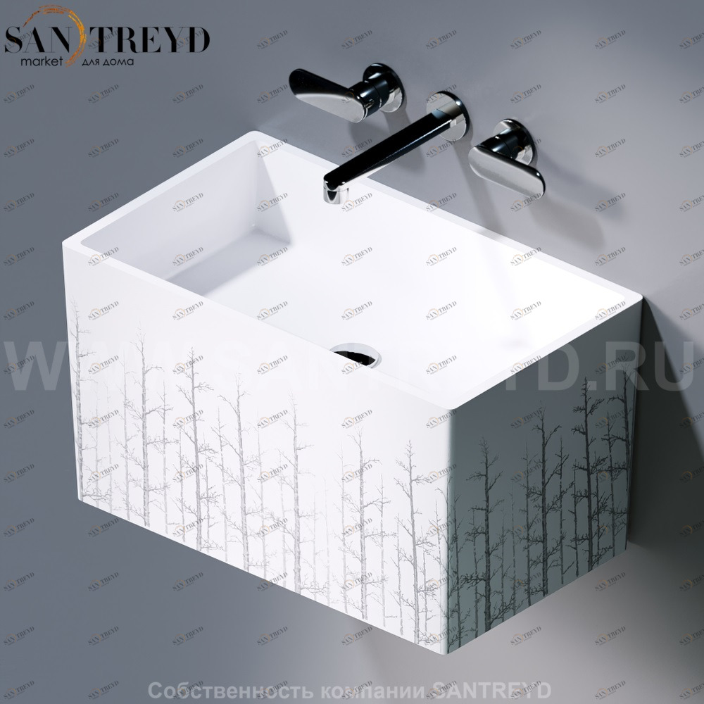 L111.405 Подвесная раковина настенная овальная A. e T. Italia TOWER белая AeT ITALIA