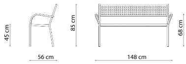 Vermobil Садовая скамейка из металла с подлокотниками Alice Ch3110 - Вид №1