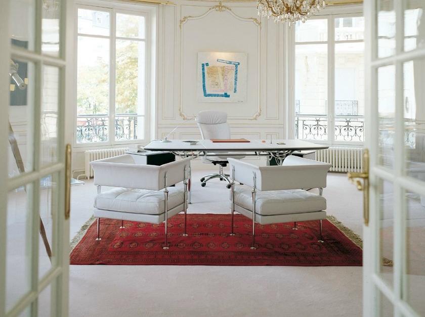 Poltrona Frau Прямоугольный письменный стол из кожи со встроенной полкой L'ufficio - sistemi direzionali sun-id-1414986 - Вид №6